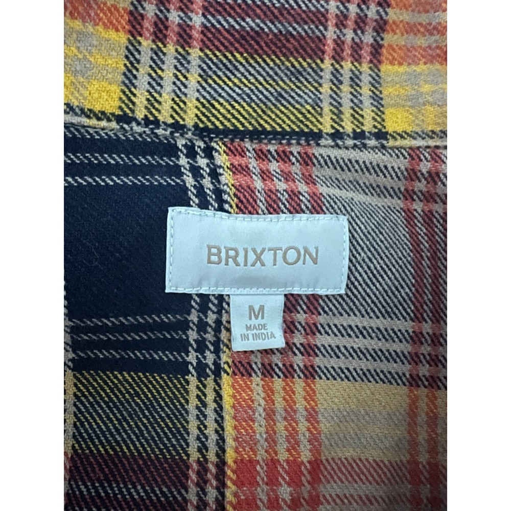 Brixton Womens Flannel Shirt Multicolor Plaid Organic Cotton Shacket Size M - Picture 3 of 4